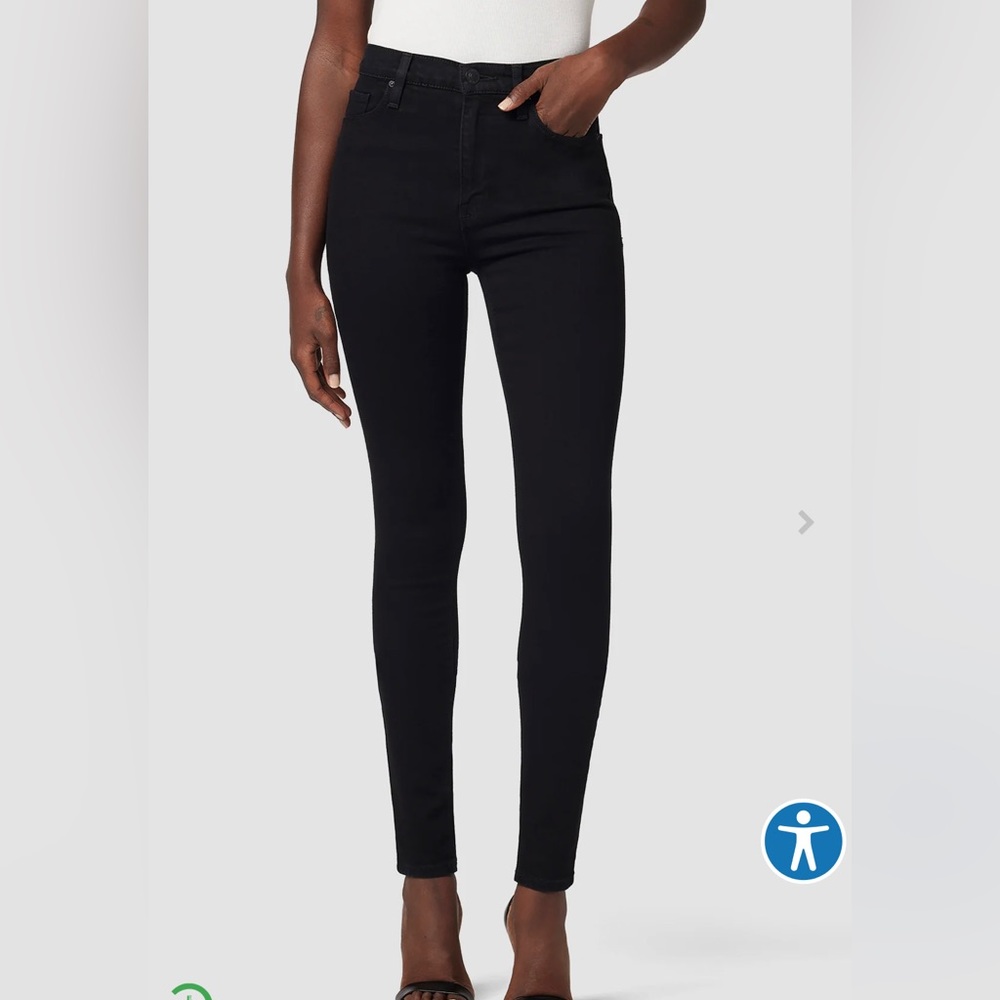 Hudson Denim - Black Barbara High Rise Super Skinny - Size 30